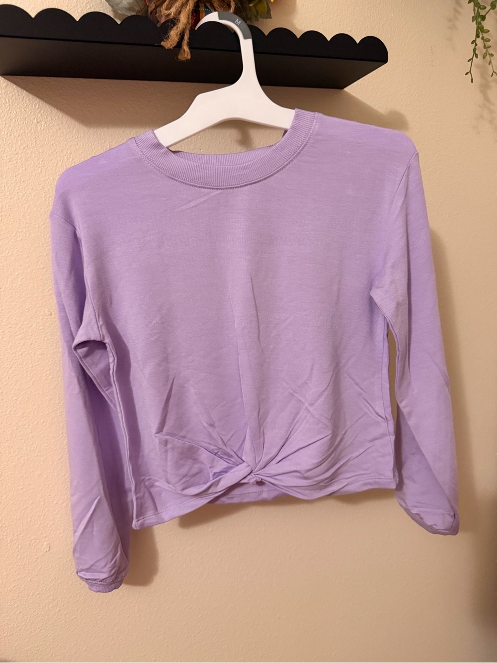 all in motion Lavender Twist-Front Long Sleeve Sweatshirt